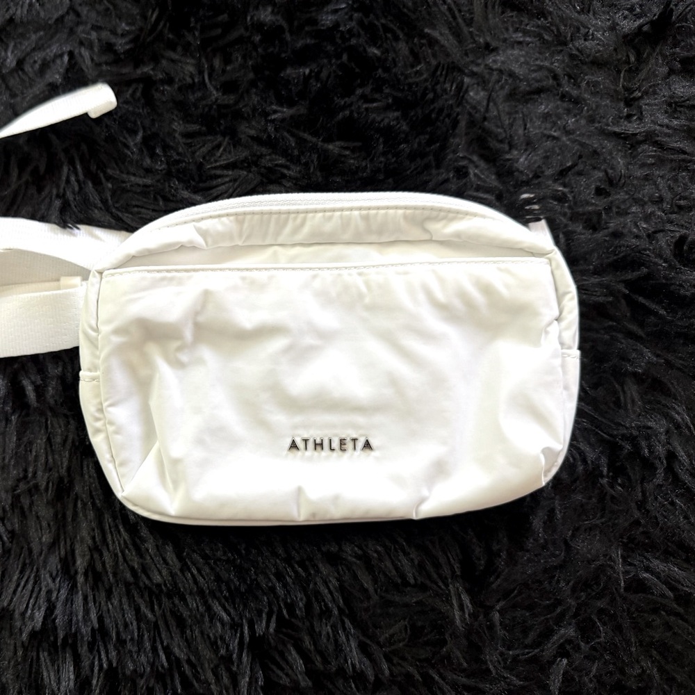 Athleta White Crossbody Bag Soft Matte Finish